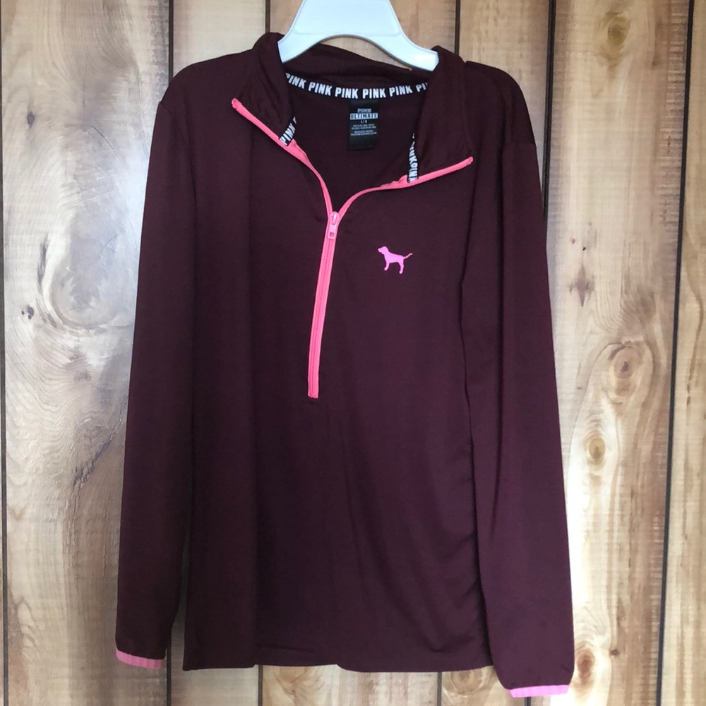 Maroon VS PINK half zip